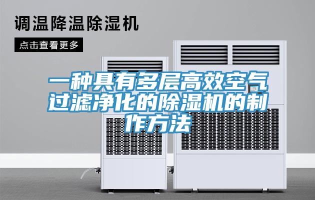 一種具有多層高效空氣過濾凈化的除濕機(jī)的制作方法