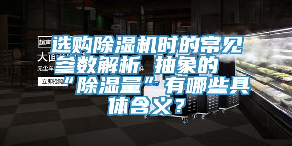 選購除濕機(jī)時的常見參數(shù)解析 抽象的“除濕量”有哪些具體含義？