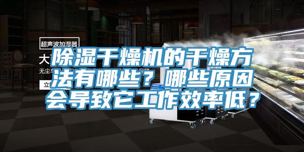 除濕干燥機的干燥方法有哪些？哪些原因會導致它工作效率低？