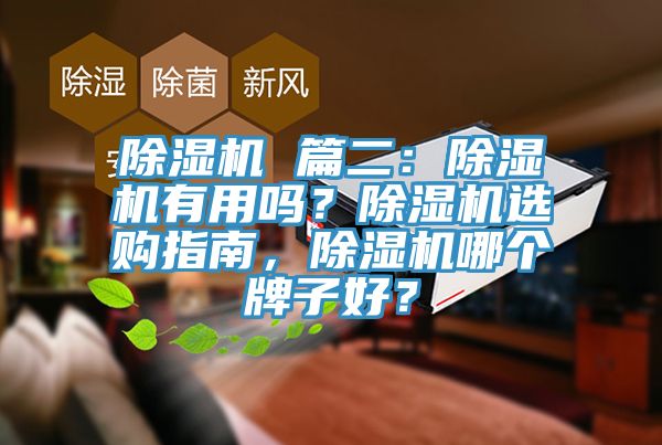 除濕機 篇二：除濕機有用嗎？除濕機選購指南，除濕機哪個牌子好？