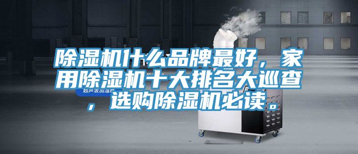 除濕機什么品牌最好，家用除濕機十大排名大巡查，選購除濕機必讀。