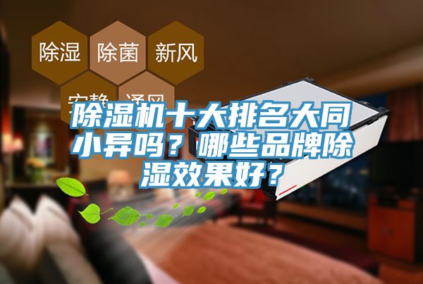 除濕機十大排名大同小異嗎？哪些品牌除濕效果好？